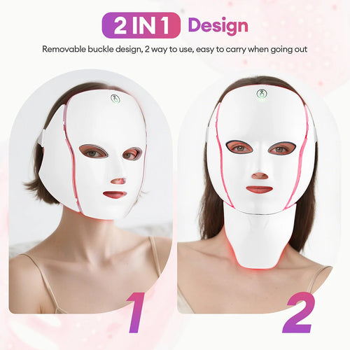 7 Colors Photon Facial LED Mask Red Light Therapy Anti Aging
